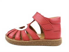 Angulus red offwhite heart sandal